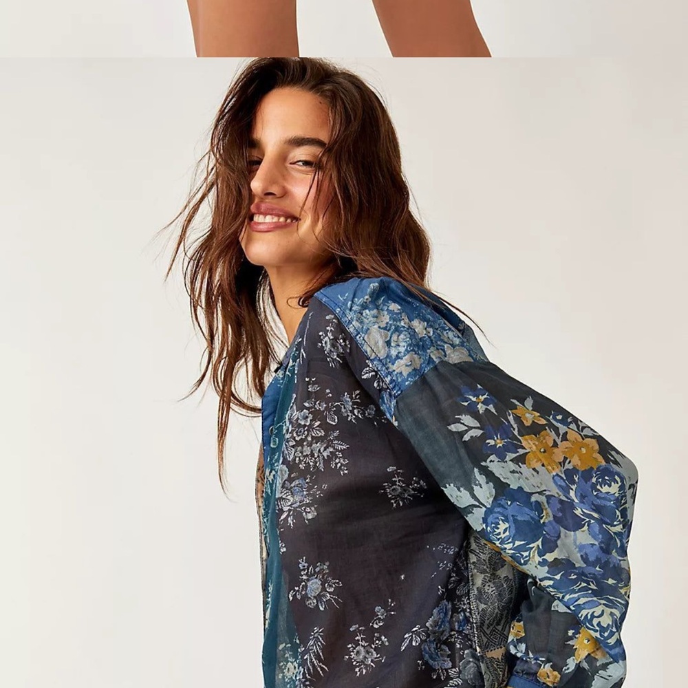 Free People Flower Patch Top, Large - image 1